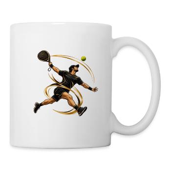 Goldener Padel Held - Tasse - Weiß - Rechts