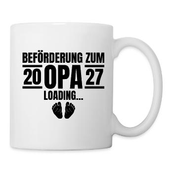 Beförderung zum Opa 2027 Loading - Tasse - Weiß - Rechts