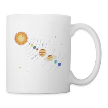 Sonnensystem: die Sonne und acht Planeten - Tasse - Weiß - Rechts