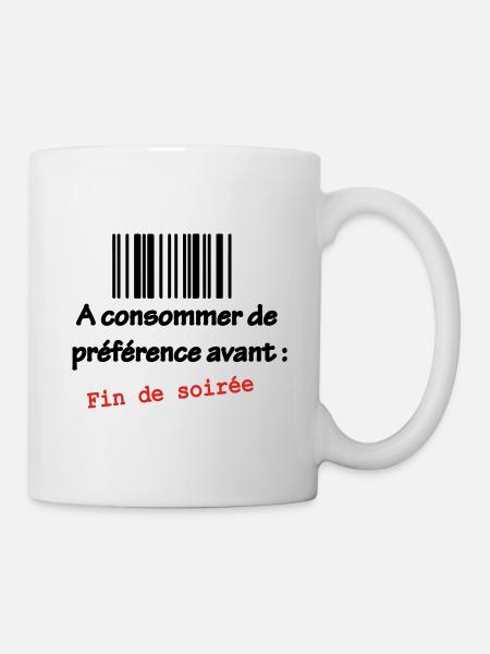 T-shirt Humour célibataire : A consommer - Mug blanc - blanc