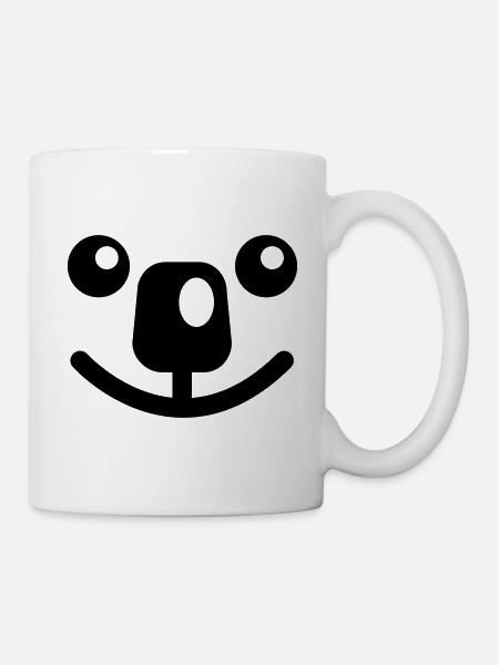 Koala face - Line - Tasse - Weiß