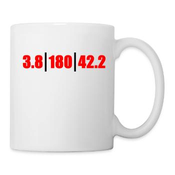 Triathlon Langdistanz km - Tasse - Weiß - Rechts
