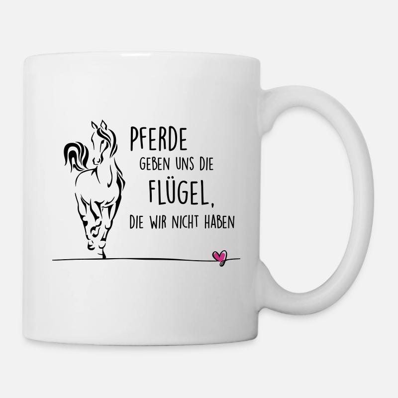 Pferd Flügel - Tasse - Weiß
