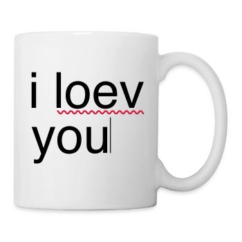 ich liebe dich Fehler - Tasse - Weiß - Rechts