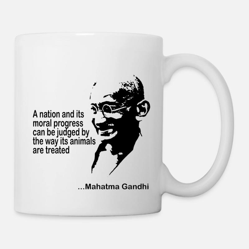 Gandhi Animal Rights - Mug blanc - blanc