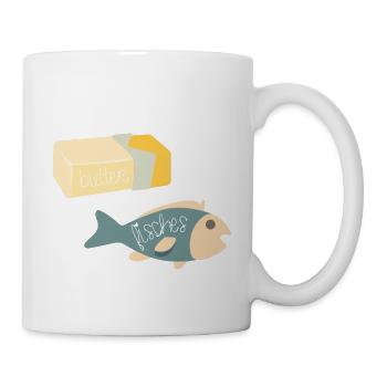 Butter bei die Fische - Tasse - Weiß - Rechts