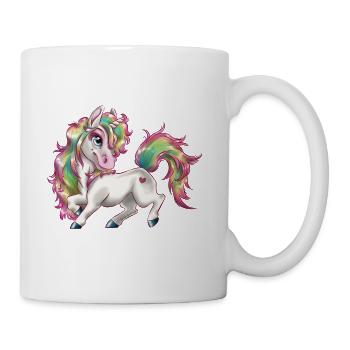 Licorne arc-en-ciel - Mug blanc - blanc - Droite