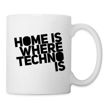 Home is where techno is Club DJ Berlin - Mug - white - Right
