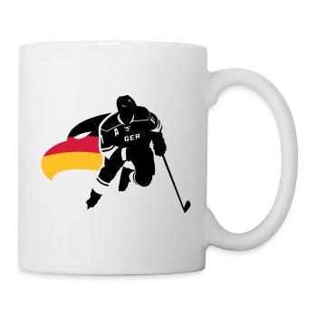 DEUTSCHLAND EISHOCKEY GER STÜRMER MIT ADLERKOPF - Tasse - Weiß - Rechts