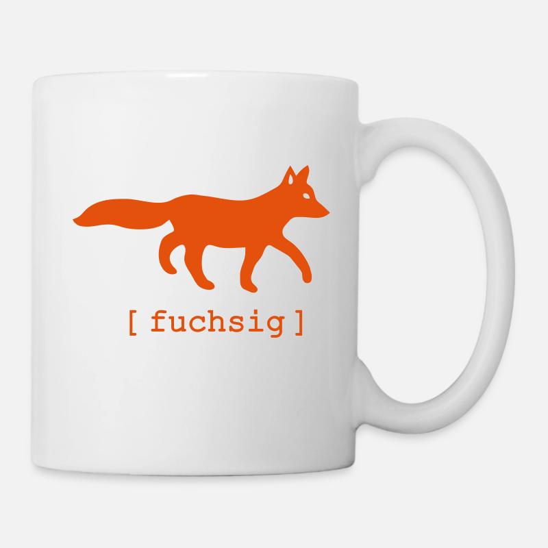 Fuchs fuchsig wild tier - Tasse - Weiß