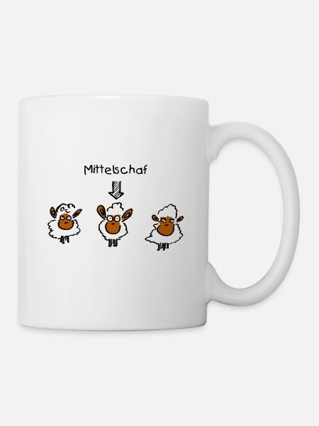 Mittelschaf - Tasse - Weiß
