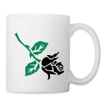 retro rose tattoo patjila - Mug - white - Right