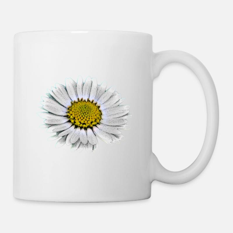 dessin animé marguerite - Mug blanc - blanc