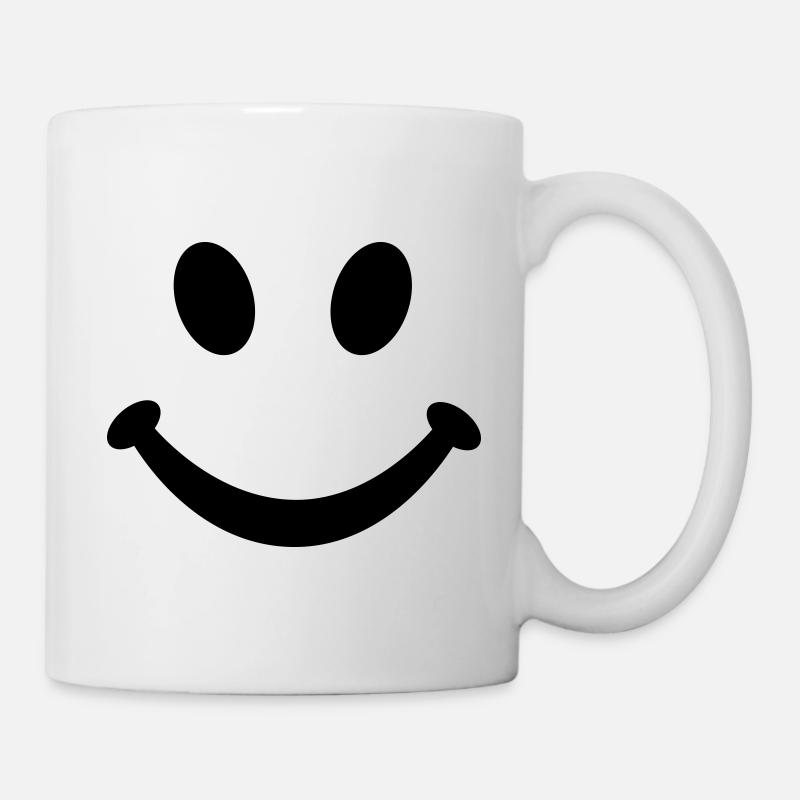 Smiley Lächeln - Tasse - Weiß