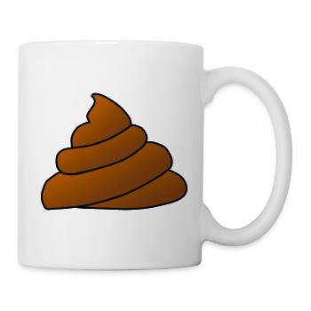 Shit Kacke - Tasse - Weiß - Rechts