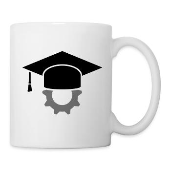 Ingenieur Doktorhut Maschinenbau Geschenk - Tasse - Weiß - Rechts
