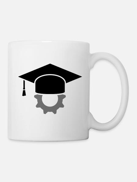 Ingenieur Doktorhut Maschinenbau Geschenk - Tasse - Weiß