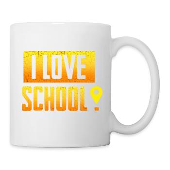 i love school - Tasse - Weiß - Rechts