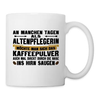 Altenpflegerin Kaffeetasse - Tasse - Weiß - Rechts