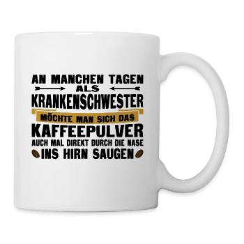 Krankenschwester Kaffeetasse - Tasse - Weiß - Rechts