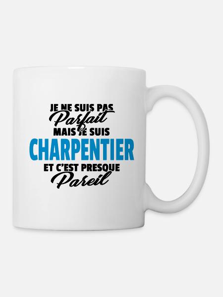 Pas parfait mais charpentier - Mug blanc - blanc