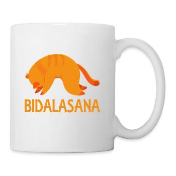 Cool Bidalasana Cat Pose Yoga Ginger Cat Gifts - Mug - white - Right