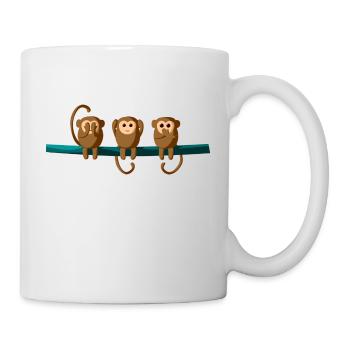3 Baby Monkeys - Mug - white - Right