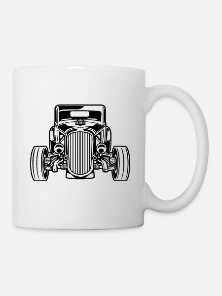 Hot Rod / Rat Rod 07_black - Mug - white