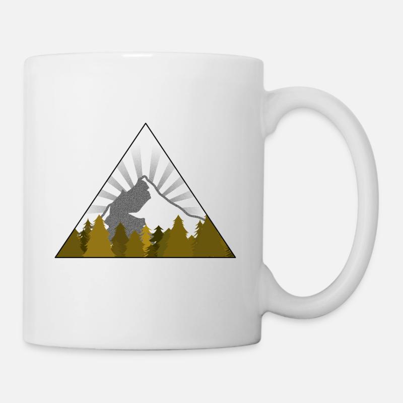 Wald Mountain Forest Sun - Tasse - Weiß