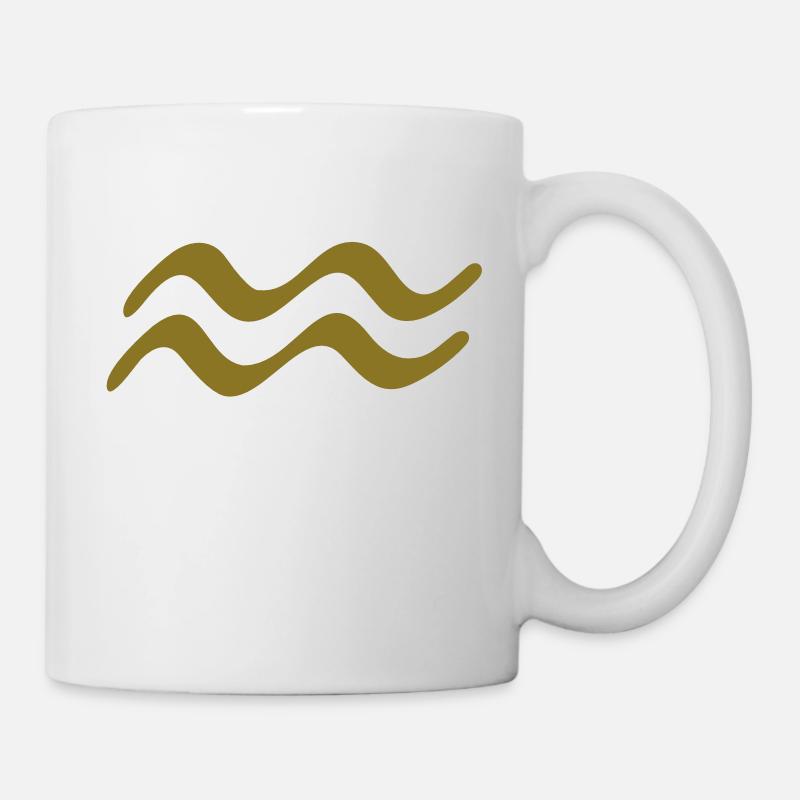 Verseau zodiaque icône - Mug blanc - blanc