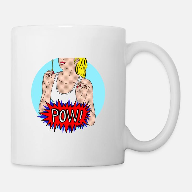 Pow ! - Mug blanc - blanc