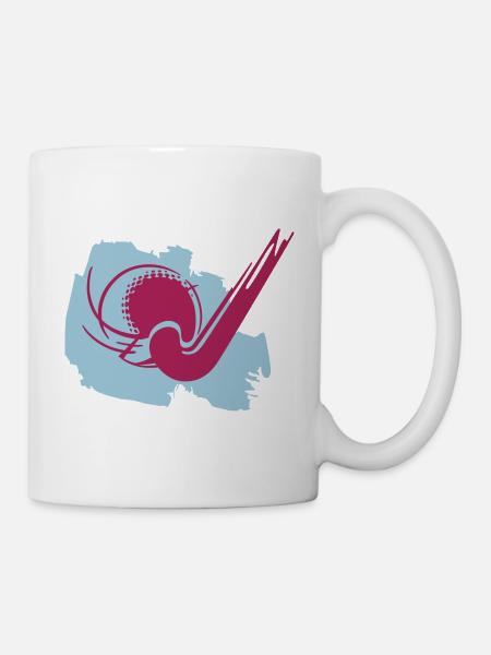 Hockeyschlaeger und Ball - Tasse - Weiß