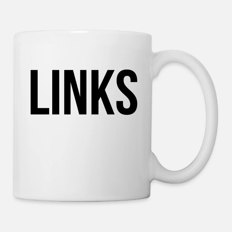 Links - Tasse - Weiß