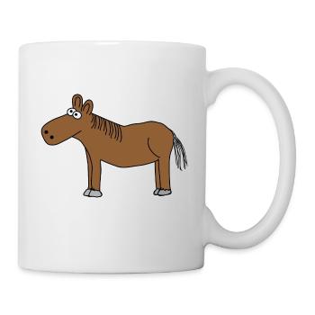 Pferde - Tasse - Weiß - Rechts