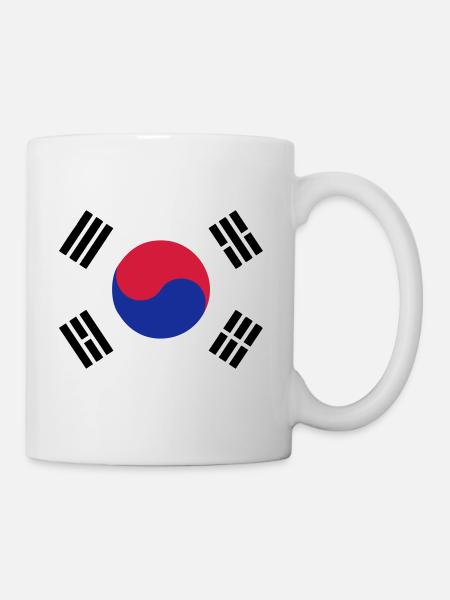 South Korea Korea flag emblem - Mug - white