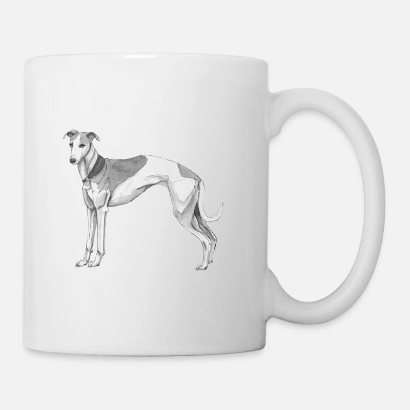Whippet - Tasse - Weiß