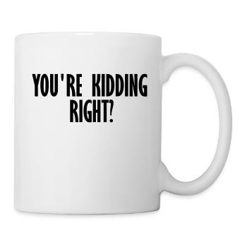 scherzen richtig - Tasse - Weiß - Rechts