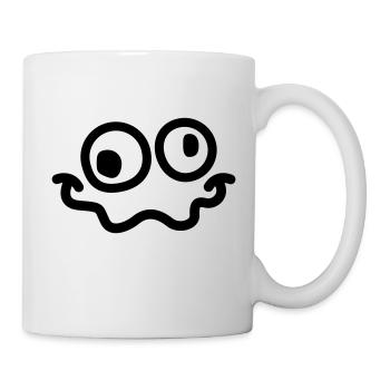crazy smiley - Tasse - Weiß - Rechts