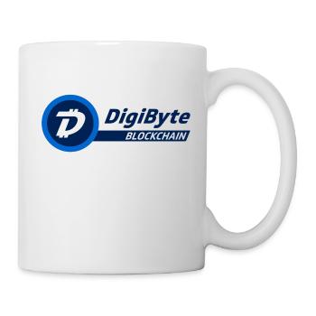 Logo DigiByte avec texte (DGB) - Mug blanc - blanc - Droite