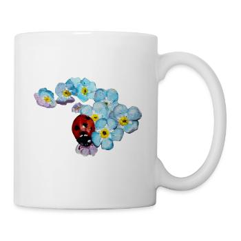 Coccinelle et myosotis de Jimkins - Mug blanc - blanc - Droite