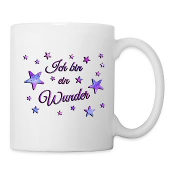 Ich bin ein Wunder - lila | Sterne Geburt Baby - Tasse - Weiß - Rechts