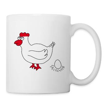 Huhn - Tasse - Weiß - Rechts