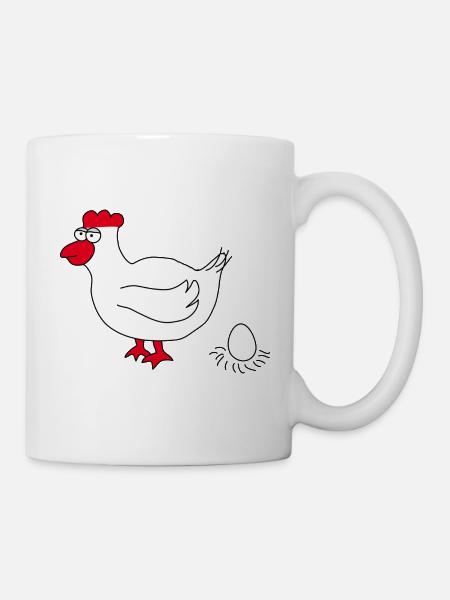 Huhn - Tasse - Weiß