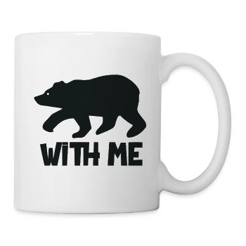 Bear with Me - Funny T-shirt idea - Mug blanc - blanc - Droite