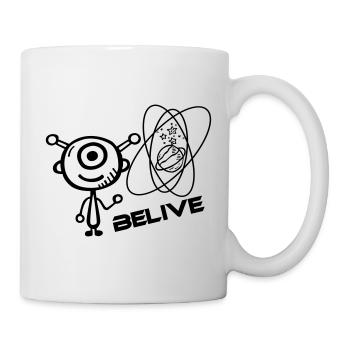 Glaube Alien Ufo Weltraum Planet Sonnensystem - Tasse - Weiß - Rechts