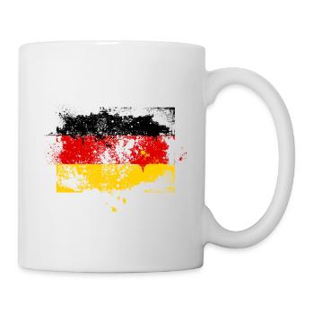 Allemagne style de graffiti grunge flag - Mug blanc - blanc - Droite