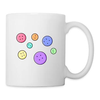 Boutons colorés drôles passe-temps cadeau bricolage fait main - Mug blanc - blanc - Droite