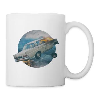 Vintage Stunt Crash Car - Tasse - Weiß - Rechts