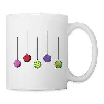Boules de Noel Noel Noel Avent - Mug blanc - blanc - Droite
