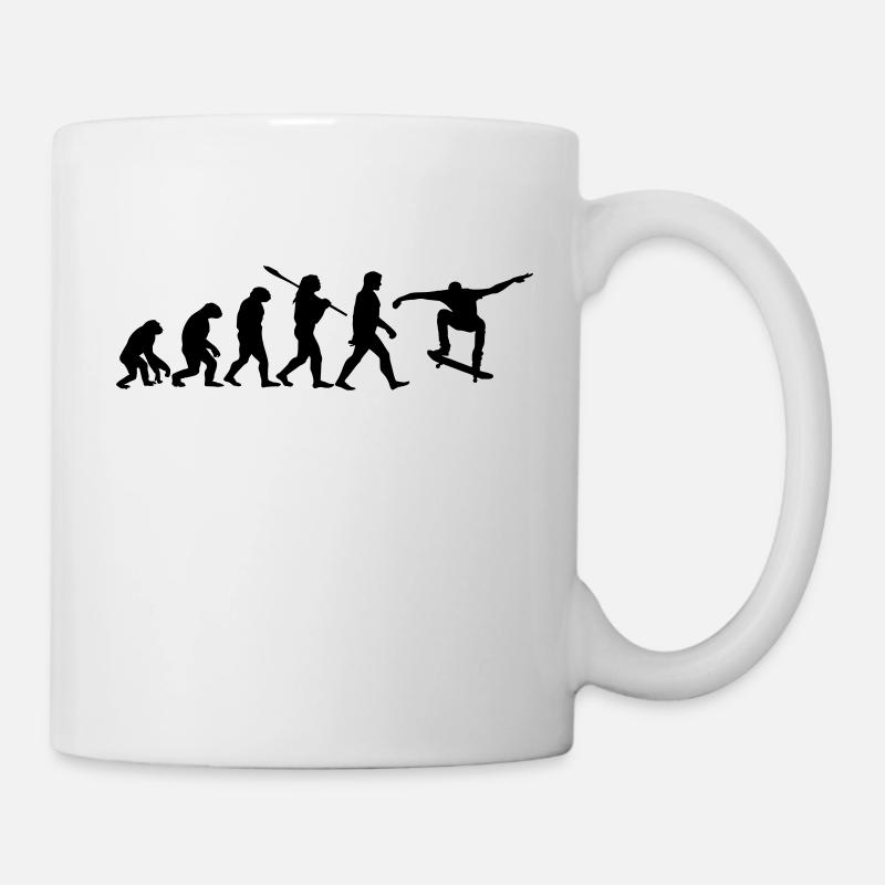 Skateboarder longboarder - Mug blanc - blanc